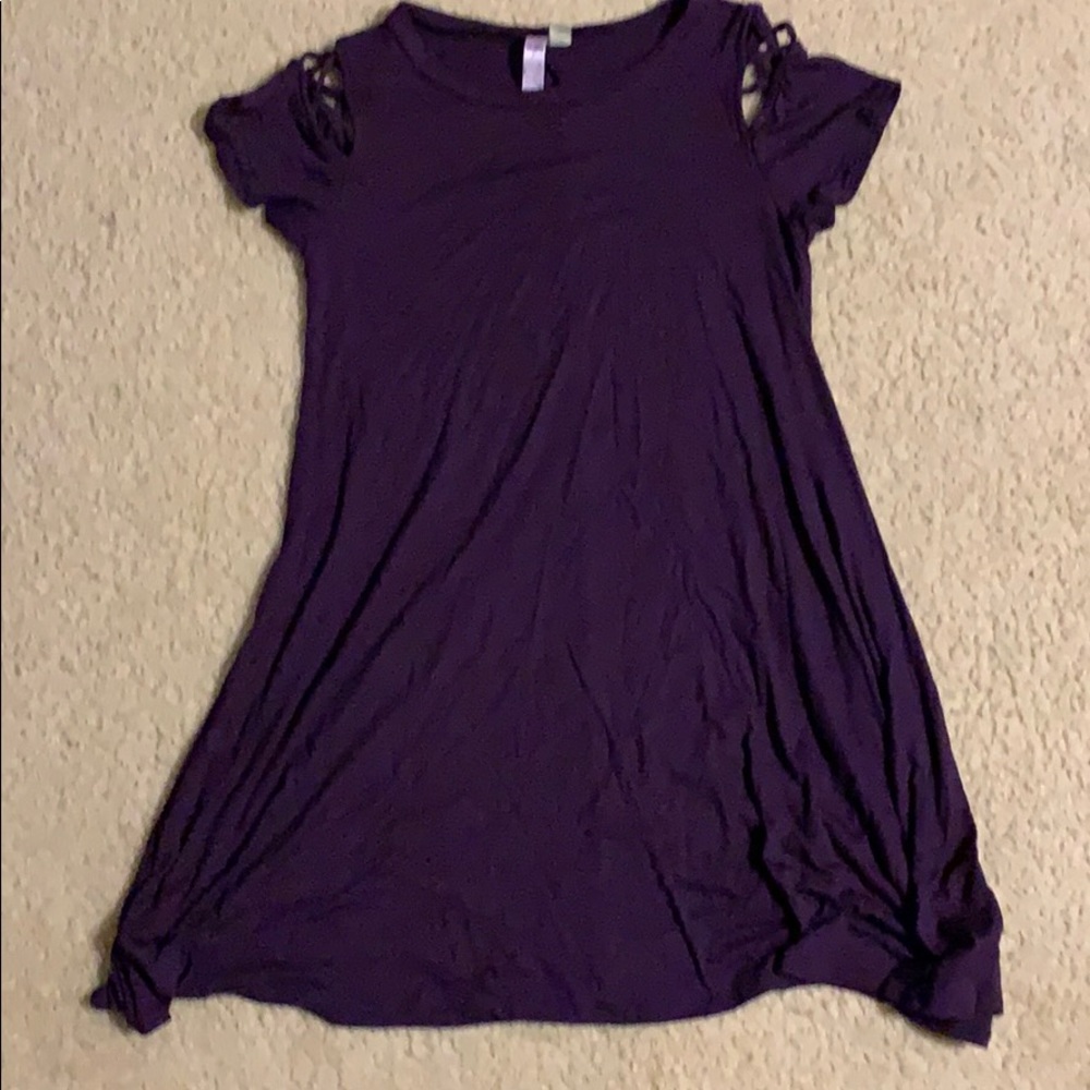 Purple t shirt dress